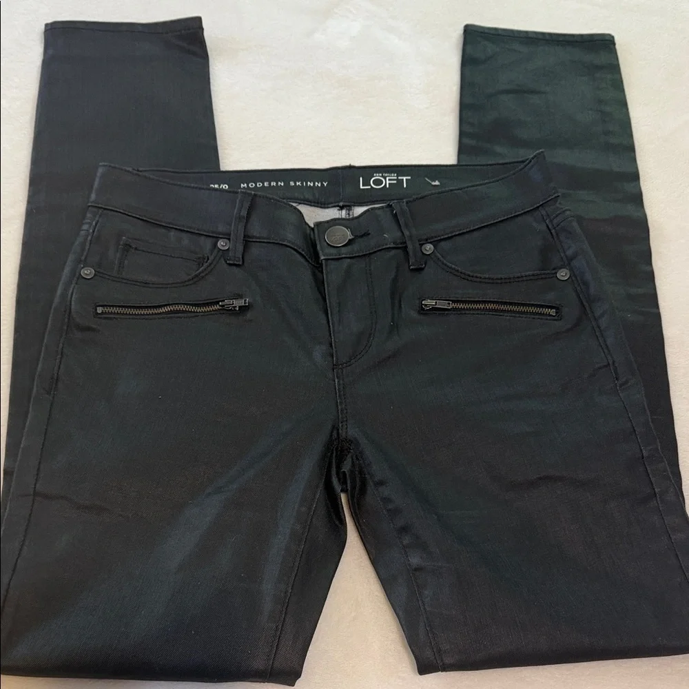 LOFT Modern Skinny Black Jeans NWT